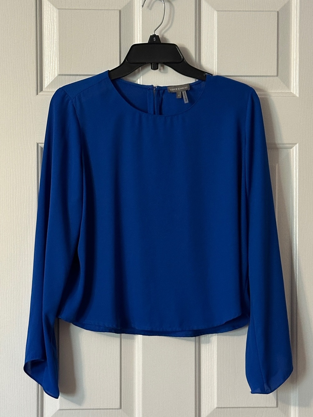 Vince Camuto Cobalt Blue Scoop-Neck Blouse